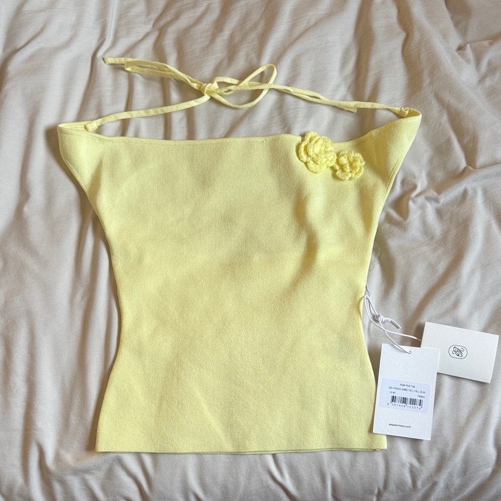 Peppermayo Yellow Knit Top